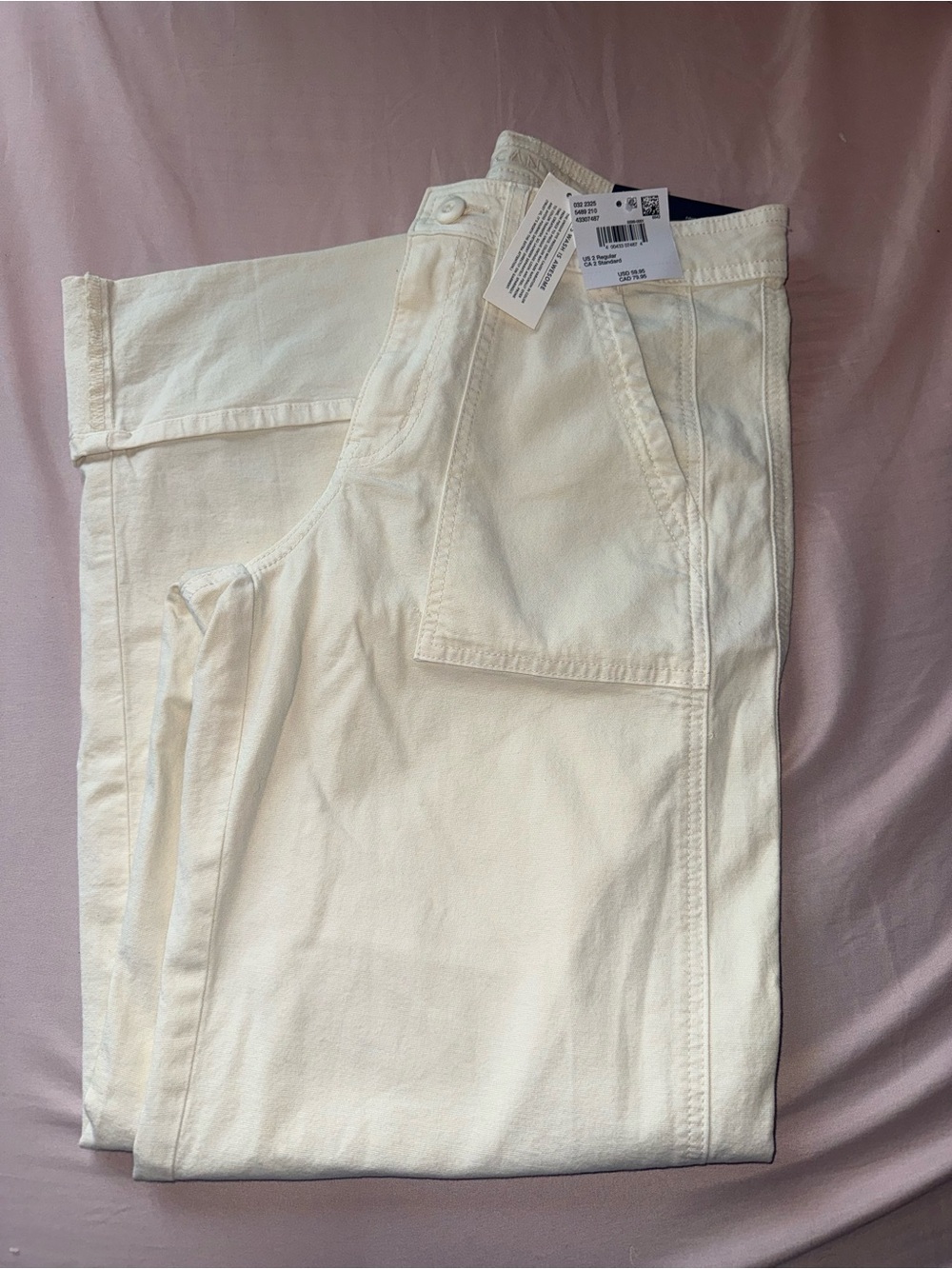 Women’s Cream Cargo Pants